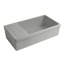 Fireclay Reversible Sink with Integral Drainboard and Decorative 2 ½" Lip on Both Sides-907334622