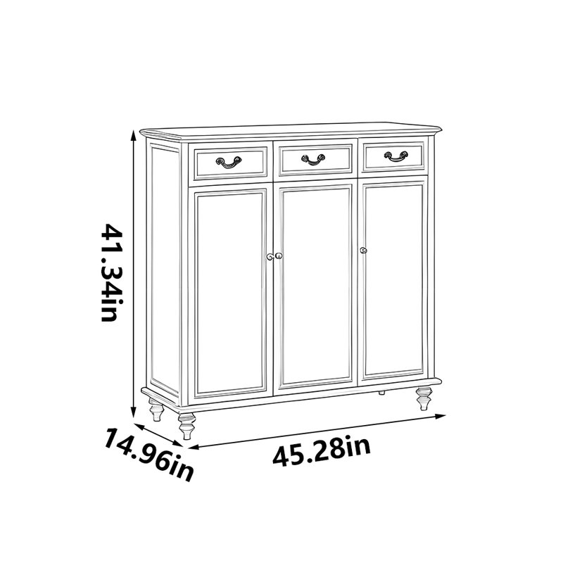 Practical American style storage shoe cabinet