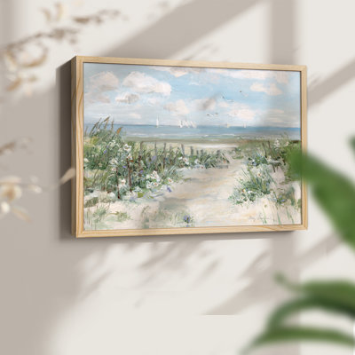 Wildflower Beach -Framed Print - Restickable