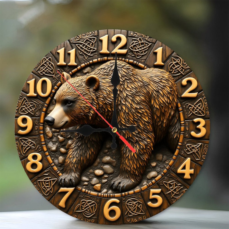 Horloge murale ours