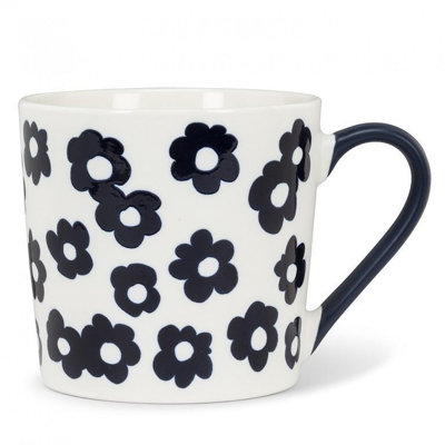 Tasse graphique à fleurs