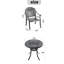 Ensemble simple de mobilier de patio en aluminium coulé avec coussins 5 pièces
