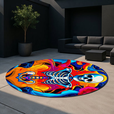 Tapis intérieur et extérieur Fractal Glow