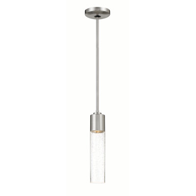Mini-luminaire suspendu 1 lumière George Kovacs Light Rain au fini nickel brossé