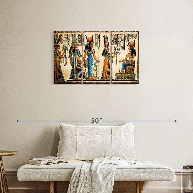 Leisha Ancient Pharaoh Papyrus, 20" H x 33" W