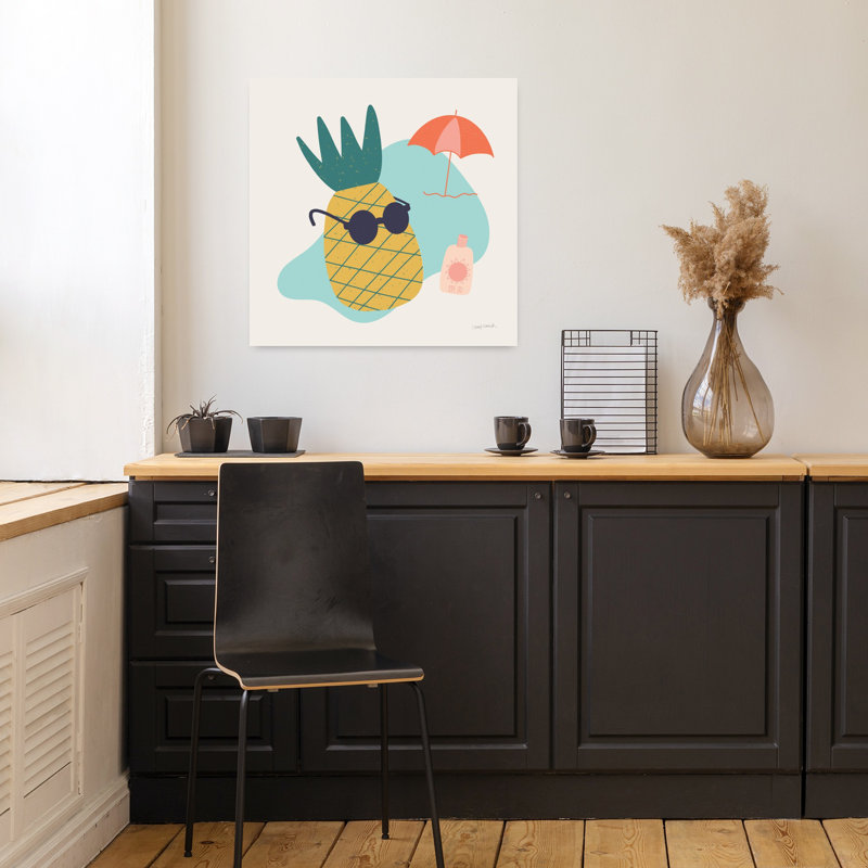 Sunny Ananas I, art tropical, H 18 po x l 18 po