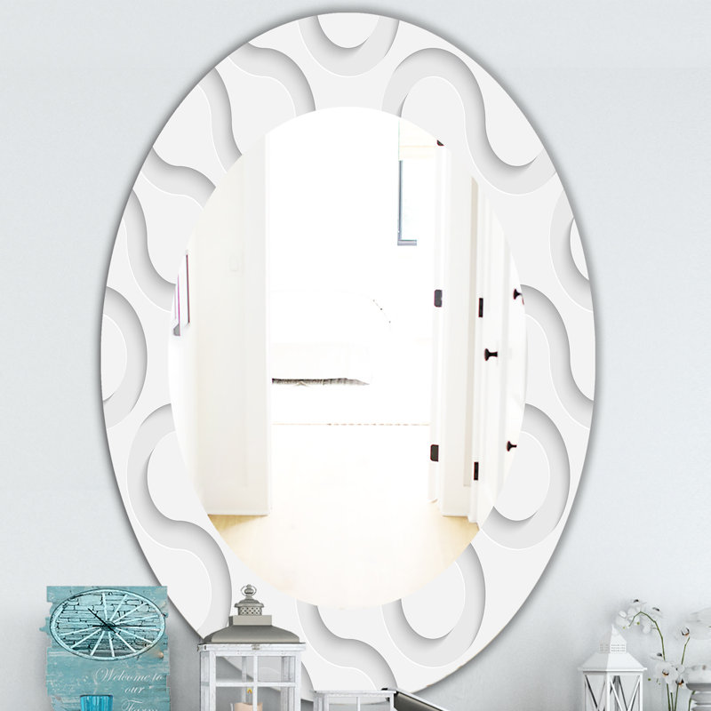 Miroir mural 15 mid-century scandinave, H 31,5 po x l 23,7 po