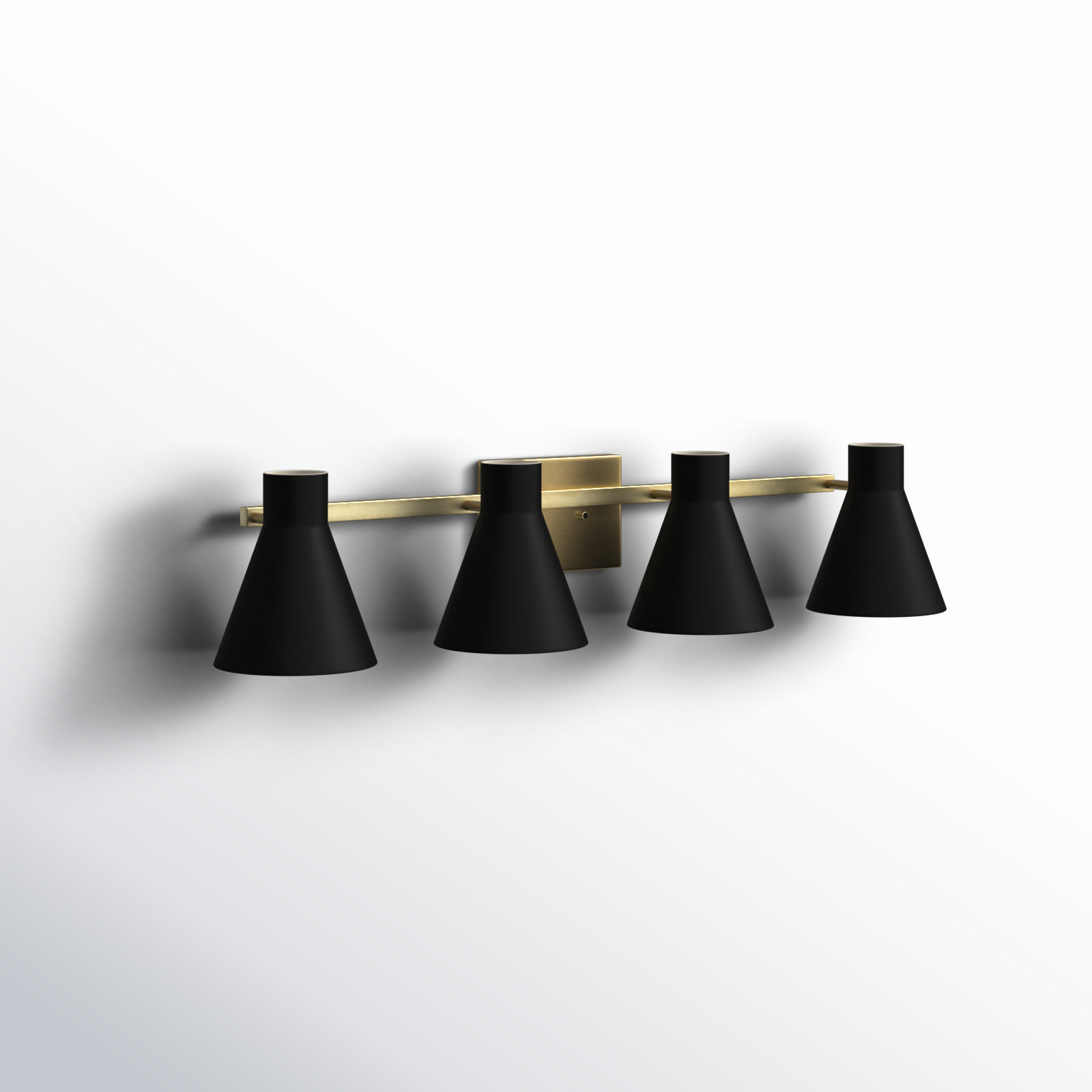 Byers 4 Light Dimmable Vanity Light, Gold, No