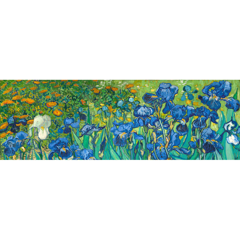 Irises by Vincent Van Gogh - Wrapped Canvas Painting, 35cm H x 100cm W x 4cm D