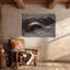 Art texturé en bronze, impression abstraite coup de pinceau - décor industriel foncé, toile de cuivre métallique pour maison moderne Wabi Sabi-1154186126