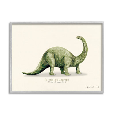 «Green Brontosaurus Dinosaur» par Sally Swatland - impression