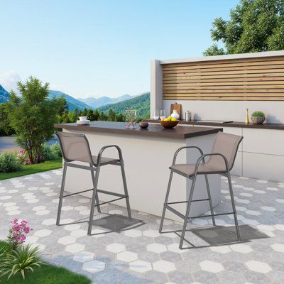 Ensemble de 2 tabourets de patio Cristel