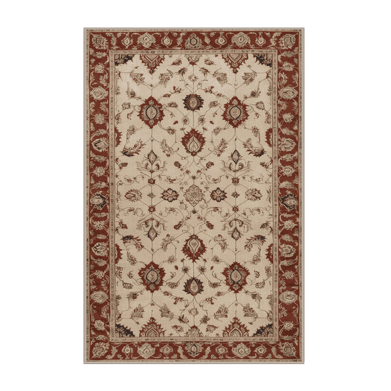 Machine Washable Persian Beige Area Rug, Runner 2' x 4'
