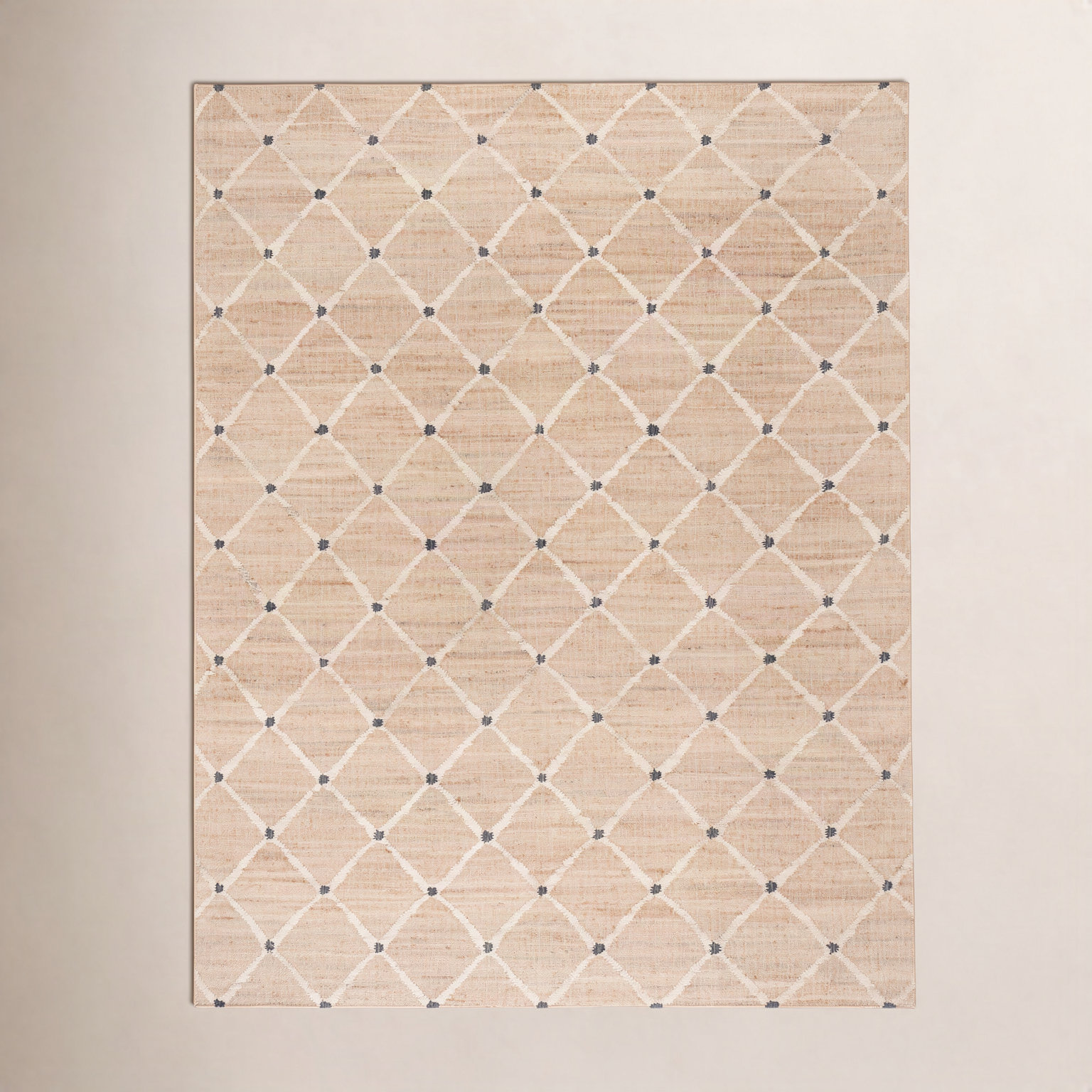 Kali Natural Flatweave Geometric Jute Rug, Rectangle 8'6" x 11'6", Natural