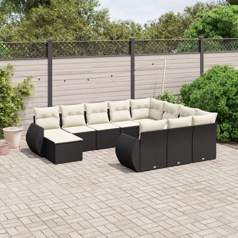 Vidaxl Garden Sofa Set Poly Rattan Large Modular