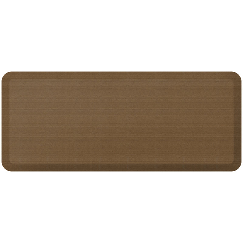 Tapis anti-fatigue designer en toile de ramie confortable, 1 pi 8 po x 6 pi, Kaki
