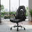 Black PU Leather Ergonomic Chair With Lumbar Support, Flip-Up Armrests, Height Adjustable, And Casters; Suitable For Home, Office, And Gaming Use.-22201962-22201960