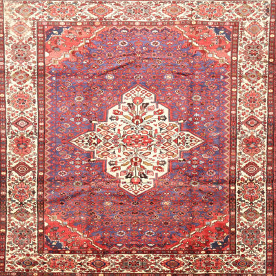 Tapis brun/rouge/jaune traditionnel Weldin