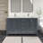 Anvay 60 in. Double Sinks Freestanding Bathroom Vanity in Charcoal Gray with Carrara Marble Top-406671024-408697619