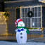 Bonhomme de neige de Noël avec chapeau et gants gonflables