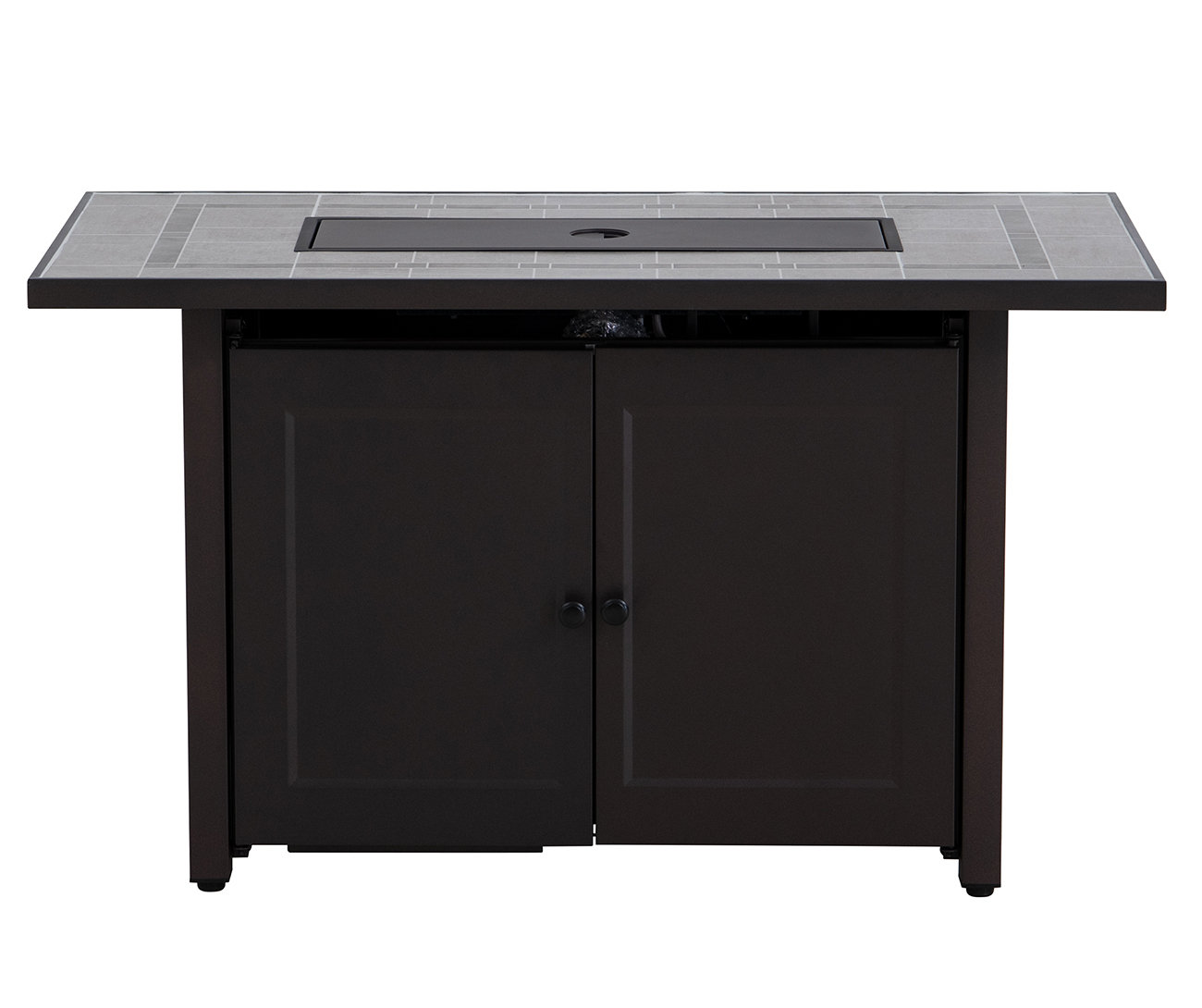 Sunjoy Rectangle Smokeless Fire Pit Kit Propane Fire Pit Table Outdoor