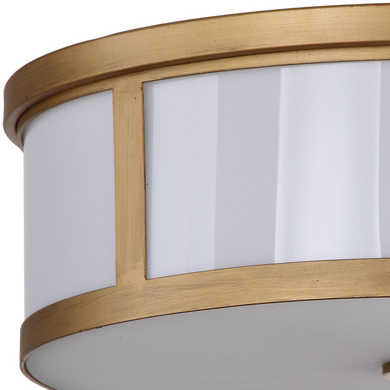 Atchley Acrylic Flush Mount, Antique Gold