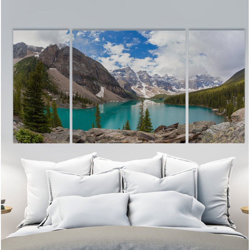 « a premium banff valley of the ten peaks », impression sur toile tendue, reproduction d’art multi-pièces