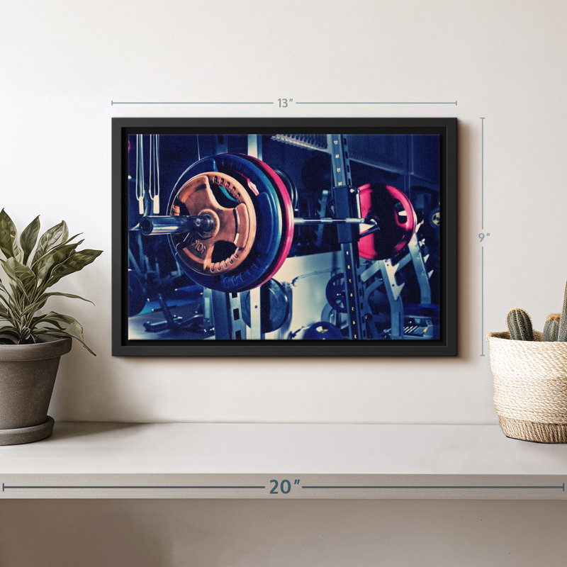 «Gym Barbell Wall Art», H 9 po x l 13 po