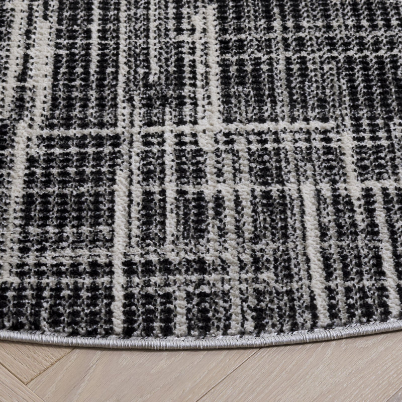 Mila 228 Performance Abstract Rug, Round 6'7"