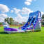 Toboggan aquatique gonflable HeroKiddo Dauphin de 4,9 m avec pataugeoire amovible, pour 2 enfants, avec souffleur d'air.