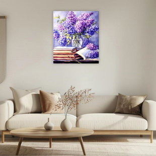 Purple Lavender Unframed Canvas Wall Art  24" X 36"