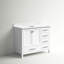Meuble-lavabo simple 42 po avec plateau en marbre Hines-275849435