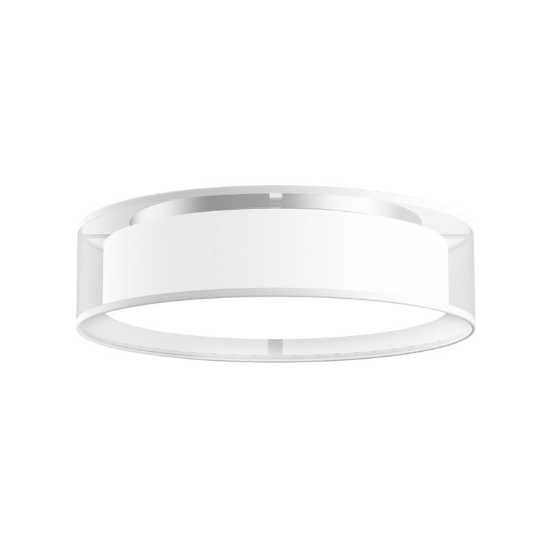 Plafonnier encastré à DEL 1 lumière Dalton, Organza blanc, Organza blanc