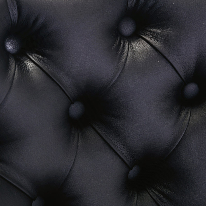 Chaise rembourrée en polyuréthane et velours, Noir / Orange
