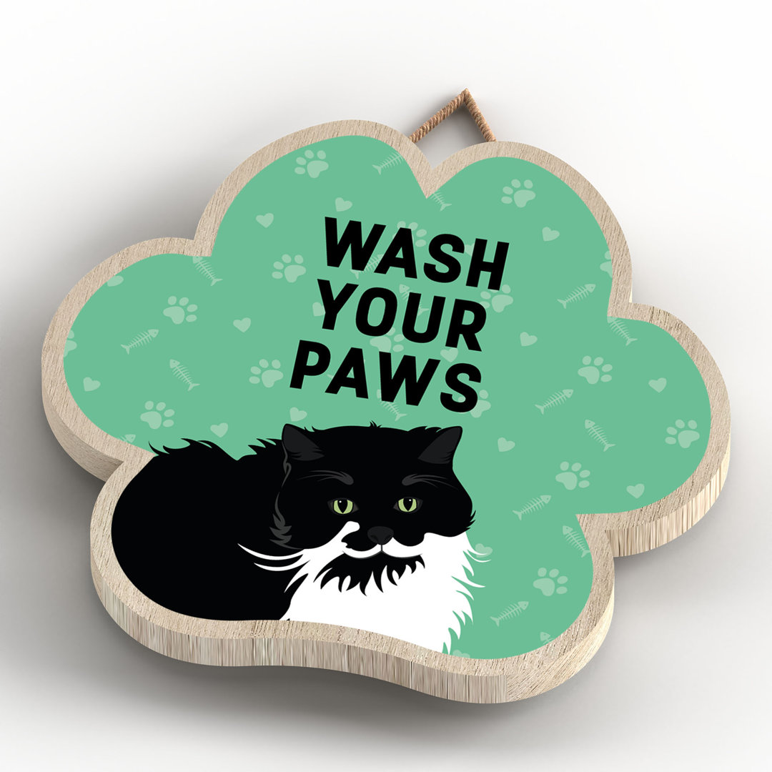Cat 6 Wash Your Paws Wall Décor