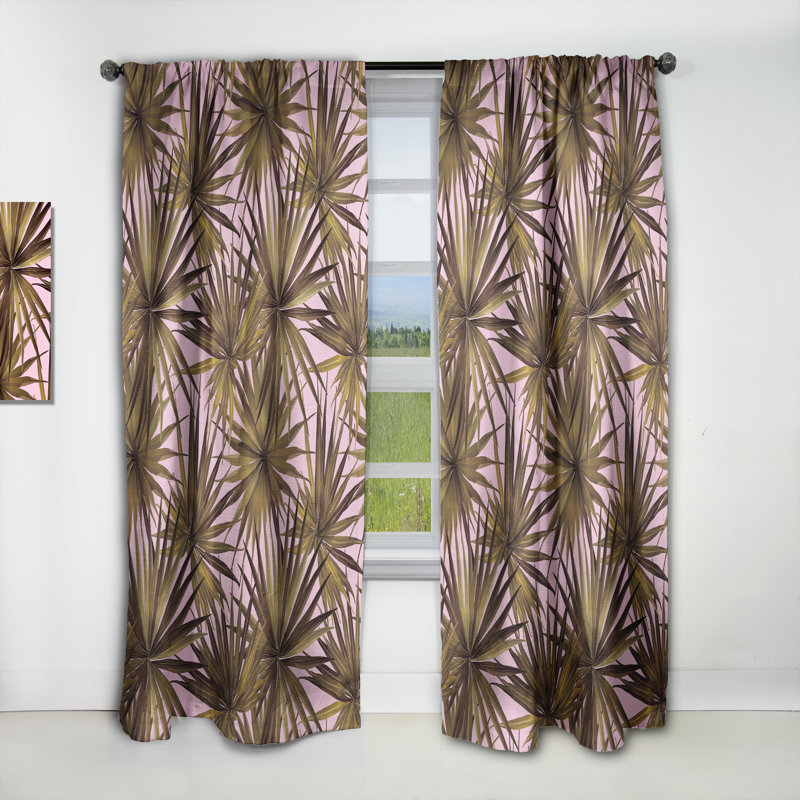 Panneau de rideau simple occultant monochrome Mid-Century, L 52 po x L 95 po