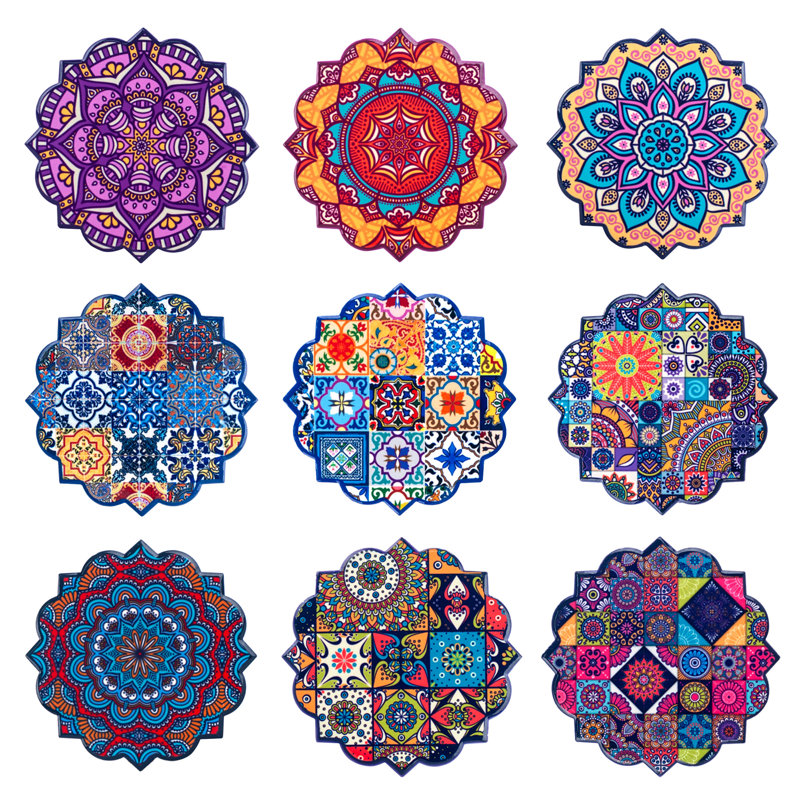 Ceramic Round 72 Piece Coaster Set