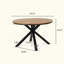 Table de salle à manger d'extérieur, plateau en bois d'acacia et pieds en métal