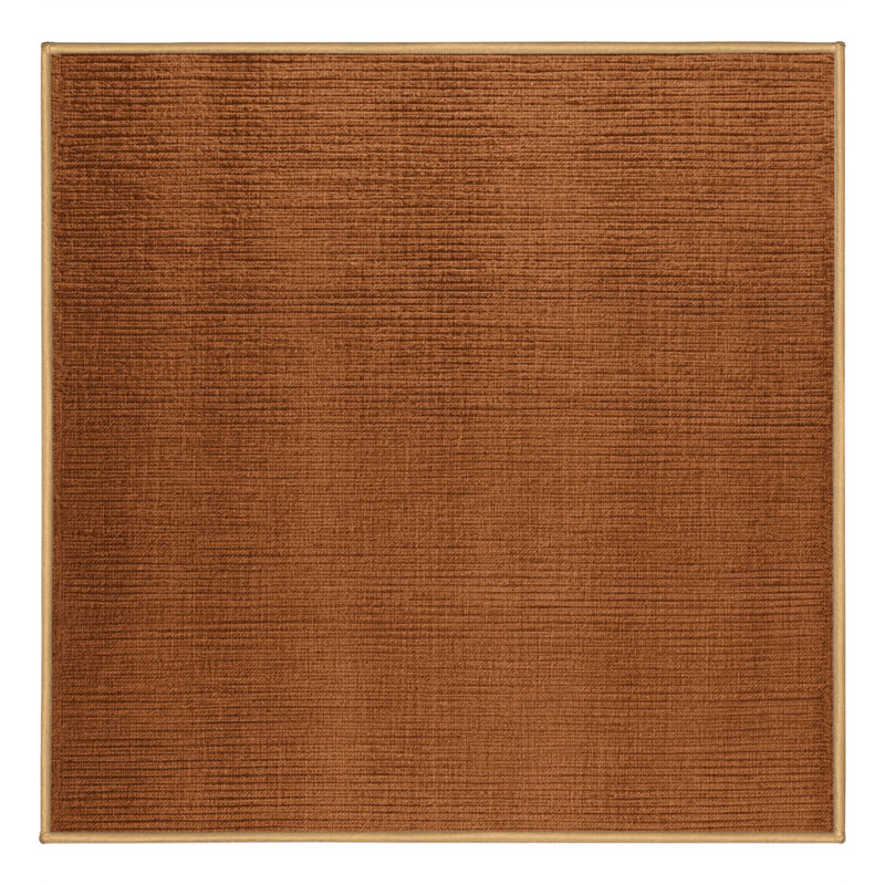 Tapis brun uni lavable à la machine, Carré 3 pi