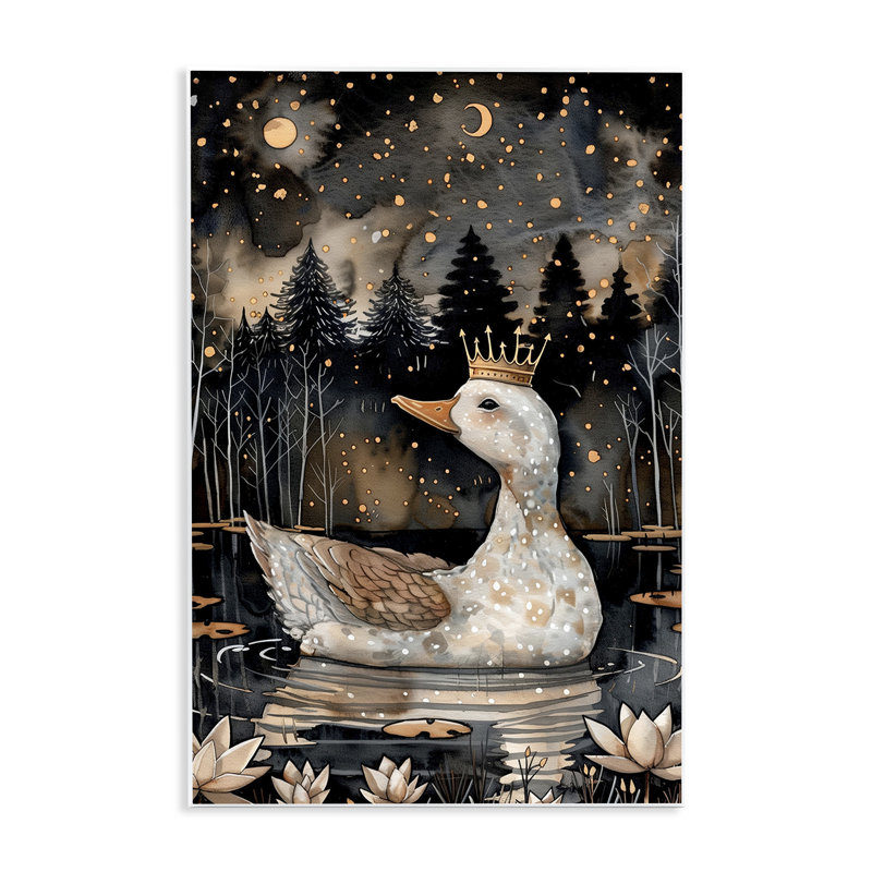 "Regal Duck at Night", art mural par The Dutch Lady, H 15 po x l 10 po