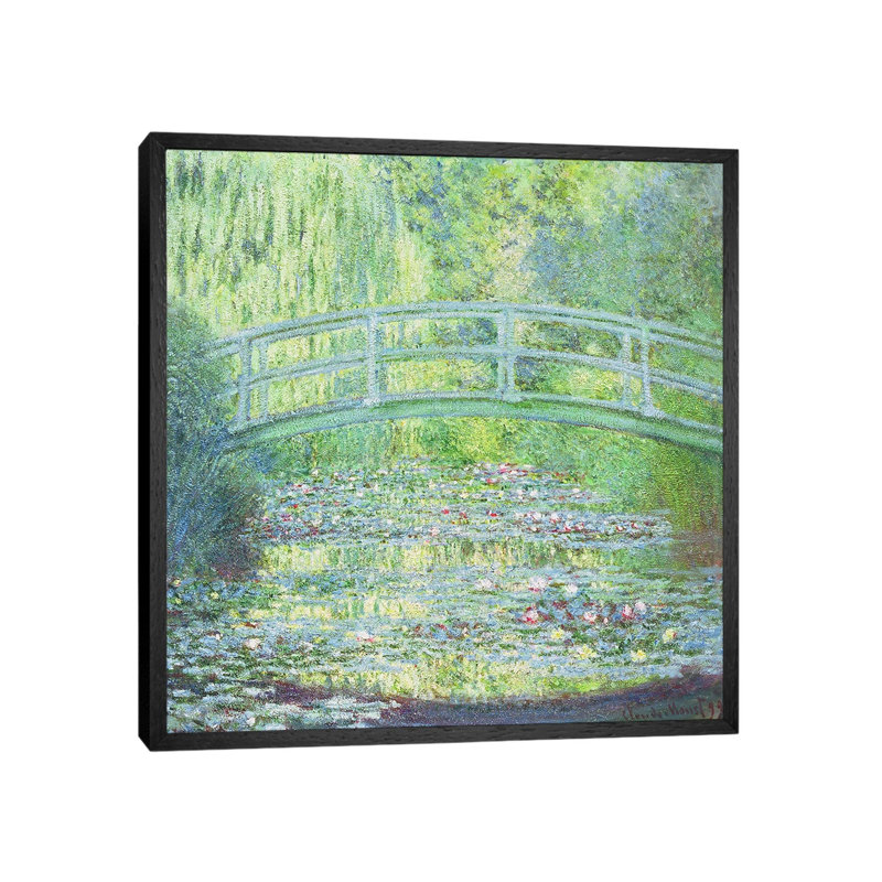 The Waterlily Pond With The Japanese Bridge, 1899 by Claude Monet - Painting on Canvas, 93.98 cm H x 93.98 cm W