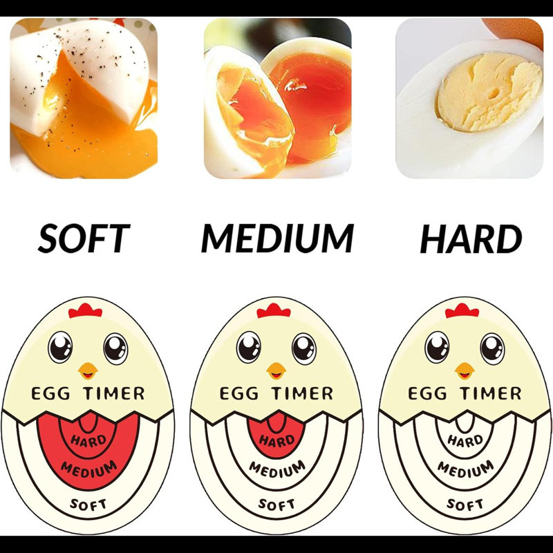 Egg Timer For Boiling Eggs Soft Hard Boiled Egg Timer That Changes Colour When Done,Red