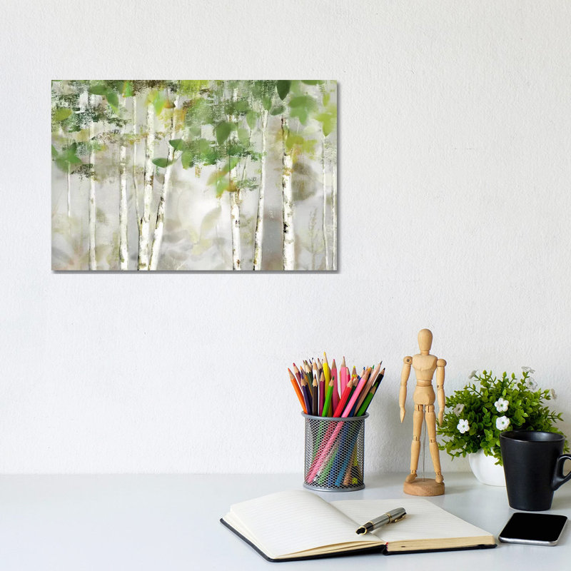 Evergreen Forest by Nan - Wrapped Canvas Painting, 20.32 cm H x 30.48 cm W