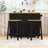 48inch Kitchen Island with 2 Bar Stools, Storage Rack and Drawers-1449134480