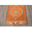 Tapis géométrique orange en laine 35,8x125,2 pouces
