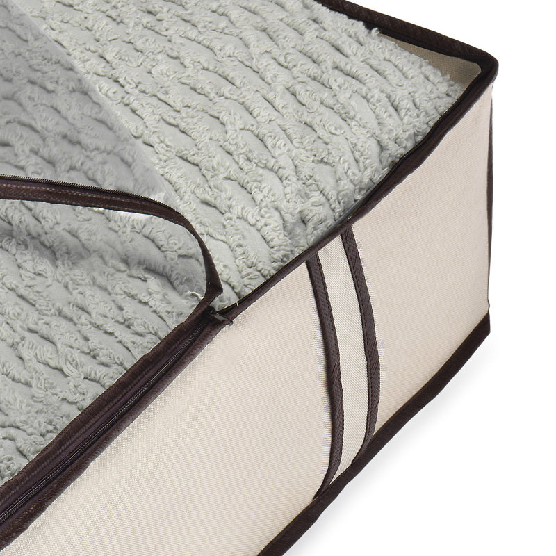 Rebrilliant Fabric Decorative Bin, Cream