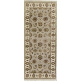 Hand-Knotted High-Quality Camel and Ivory Runner