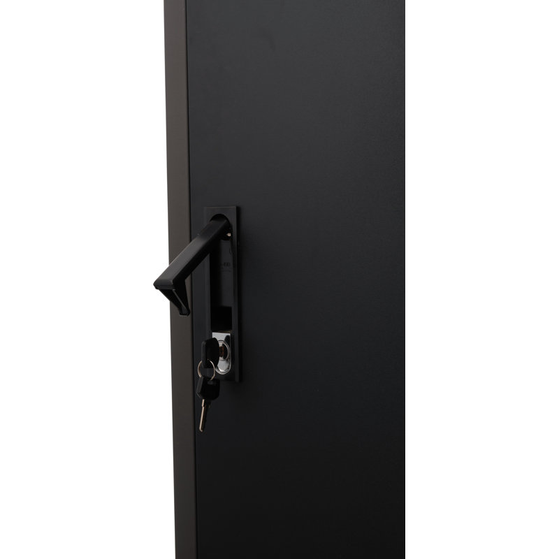 Charcoal Slate and Black Metal Workstation Desk with Lectern