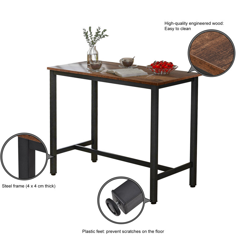 Cutshaw Pine Metal Base Dining Table