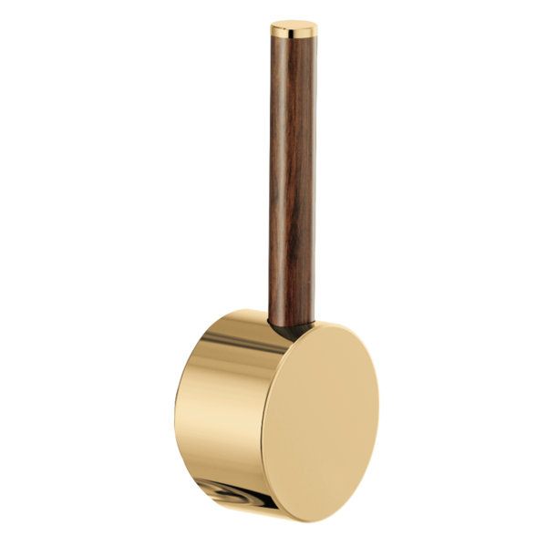 Odin® SmartTouch® Pull-Down Faucet with Arc Spout, Polished Gold, Wood Lever